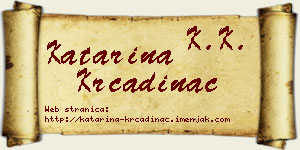 Katarina Krčadinac vizit kartica